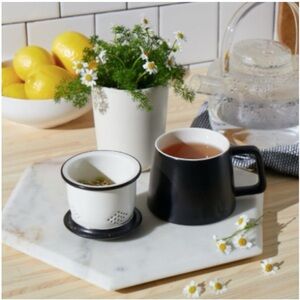 New Chamomile Grow Kit - w/ bamboo  plantar, ceramic tea cup,  nested strainer